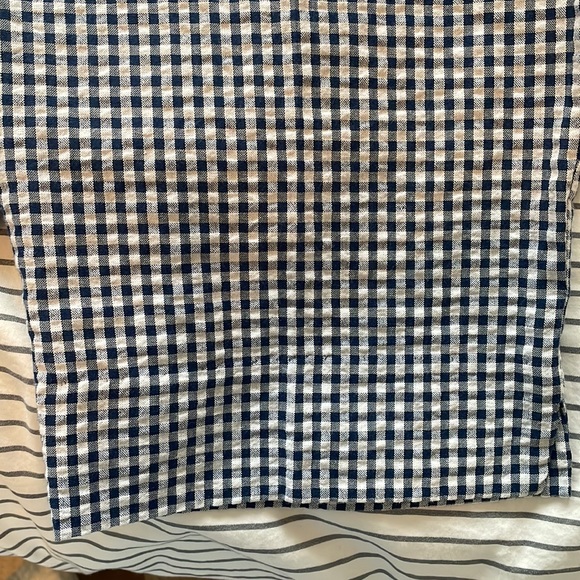 Zara blue white cropped gingham pants size 12 - Picture 5 of 7